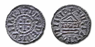 Voor- en achterzijde van in Bakkum gevonden munten 5.