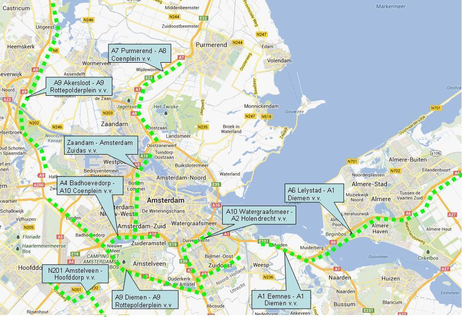 3. Amsterdam 3.1 Inleiding In dit hoofdstuk worden de resultaten van de Metropoolregio Amsterdam behandeld. Allereerst wordt gekeken naar het gebruik van de wegen.