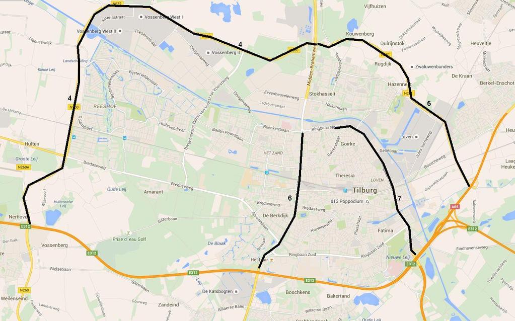 Bijna de helft (47 procent) van de respondenten maakt wel eens gebruik van een van de behandelde trajecten in de regio Tilburg tijdens de spits, het vaakst op de N261/A261 tussen Waalwijk en Tilburg