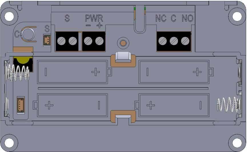 INSTALLATIEHANDLEIDING AANSLUITEN VAN EEN DEURSTANDSENSOR Op de deurcontroller kan een deurstandsensor worden aangesloten. Deze deurstandsensor dient over een potentiaalvrij contact te beschikken.