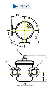 Type Verschildruk (Bar) 8510140 OLR-01 0,35-2,1 8510142 OLR/A-01 0,35-6,2