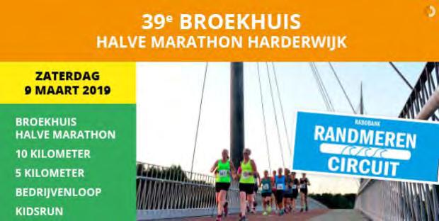 39 e Broekhuis Halve Marathon Harderwijk Op zaterdag 9 maar a.s. organiseert Athlos de 39 e Broekhuis Halve Marathon van Harderwijk. De voorbereidingen hiervan zijn al in volle gang.