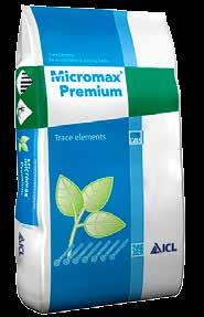 Micromax Premium is geschikt voor menging door het teeltsubstraat voor containerboomkwekerijgewassen, zaai- en stekgoed, en pot- en perkplanten, en om ingewerkt te worden in vollegrondsteelten.