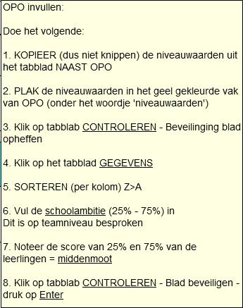 Informatie bij OPO (Opbrengstgericht Passend Onderwijs) OPObetekent Opbrengstgericht Passend