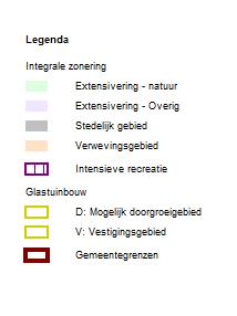 stedelijke functies kunnen voorkomen naast of verweven zijn met grondgebonden landbouw, of met kleinschalige extensieve recreatie.