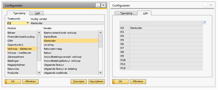 Beheer van (document)vensters In SAP Business One 9.3 PL01 is er ook een extra functionaliteit bijgekomen bij het menu Venster. U kunt nu alle vensters sluiten behalve een bepaald venster.