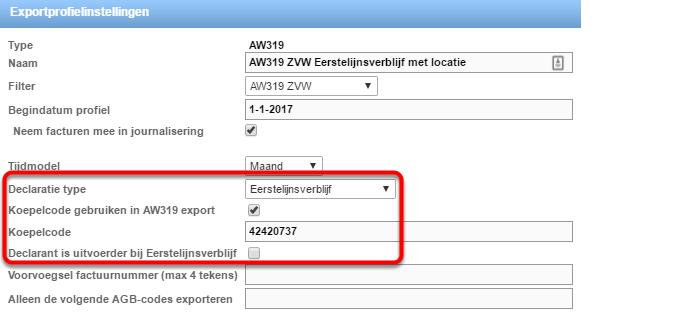 2. Declareren zonder locaties: In dat geval wordt met de uit het contract afgesproken AGB-code gedeclareerd volgens de declarant=uitvoerder variant. Dit is conform declareren Wijkverpleging en ZG.