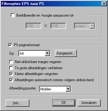 HOT FOLDERS FILTERS 86 De filter EPS naar PostScript gebruiken De filter EPS naar PostScript accepteert alle EPS-bestanden.