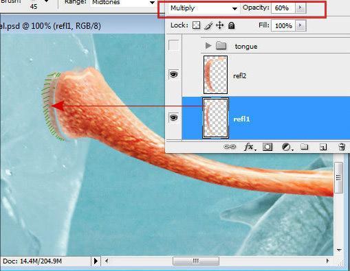 Stap 39 We voegen een eerste vlieg toe, "insect1"; roteer een beetje.