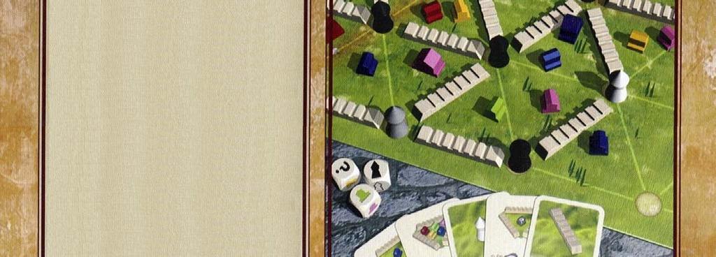 Aan het begin van het spel is het speelbord nog leeg, maar langzamerhand wordt dit gevuld met huizen, paleizen, torens en muren.