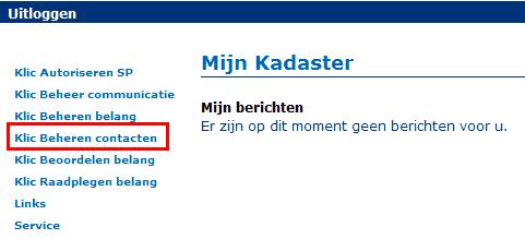 1 Instructie beheren contactpersonen 1.1 Stap 1: Inloggen Mijn Kadaster Inloggen in Mijn Kadaster via https://mijn.kadaster.