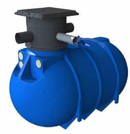 BLUELINE VARITANK 450 Regenwatertank van kunststof met ingebouwd regenwaterfilter Advanced Filtertechnology De Blueline Varitank 450 bestaat uit een PE tank en Varitank filter 450.