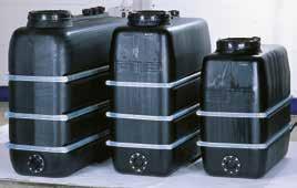 BINNENTANK INDUSTRIE Bovengrondse tank voorzien van stalen bandages Speciaal voor regenwater ontwikkelde modulaire tanks met hoge vormstabiliteit dankzij constructiewijze en stalen banden.