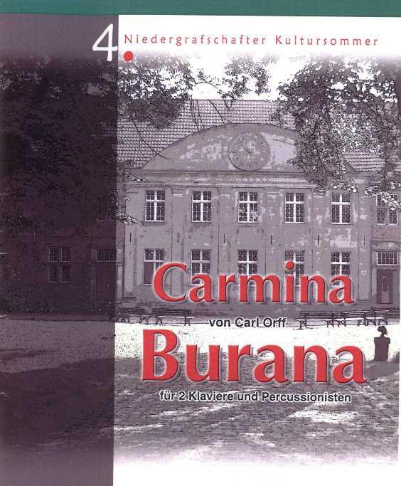 2009 Requiem Mozart Emlichheim Niedergrafschafter Kultursommer Uitvoering van de Carmina Burana van Carl Orff. Openluchtconcert op het binnenplein van het mooie Kloster Frenswegen in Nordhorn.