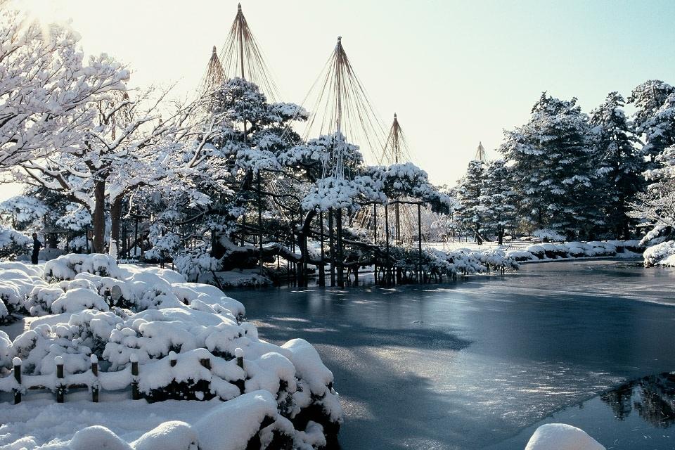 De mooiste foto's maak je in de sneeuw, vooral in januari en februari. D e mo o i st e t u i n v a n Ja p a n?