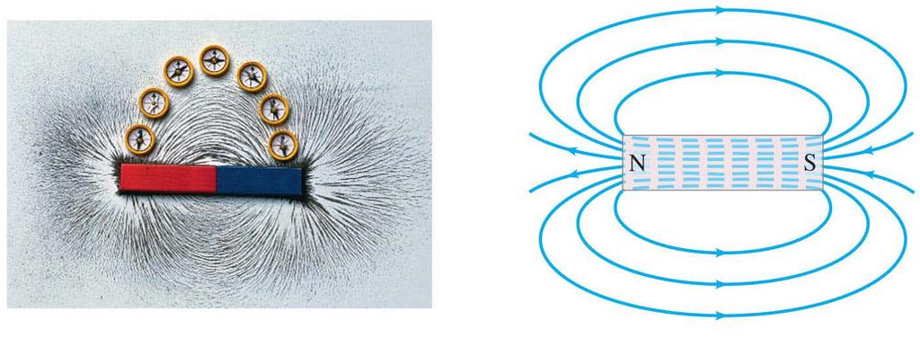 Magneten en Magnetische Velden Magneetvelden kunnen gevisualiseerd worden met magnetische veldlijnen, die