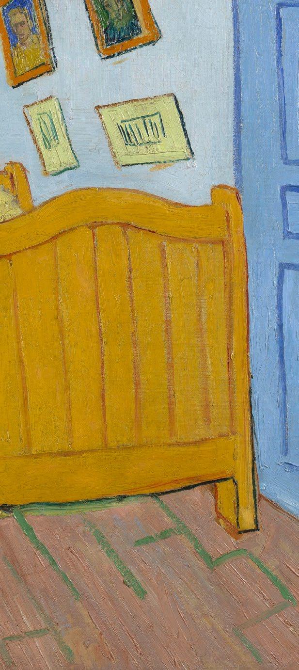3 Vincent van Gogh. De slaapkamer (detail), 1888.