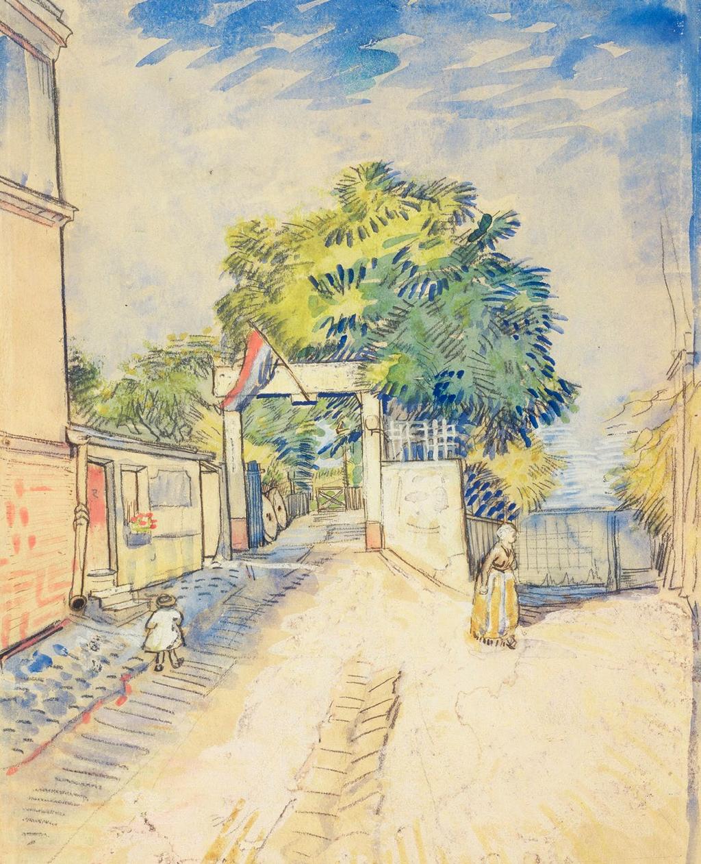 Vincent van Gogh. Toegangspoort van de Moulin de la Galette, 1887.
