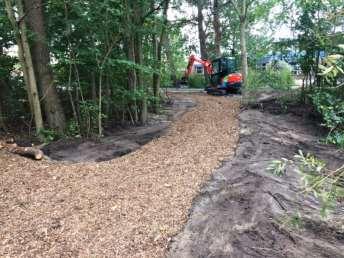 Natuurtuin voor Assendelft Na een paar maanden voorbereiding is half oktober begonnen met de uitvoering van een natuurtuin aan de Saenredamstraat in Assendelft.