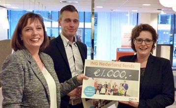 BSO Schateiland Mooie cheque van ING-bank Via Help Nederland Vooruit, een initiatief van de ING-bank, ontving Handjehelpen-collega