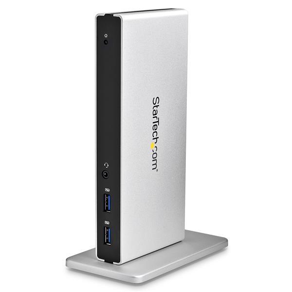 Dual-monitor USB 3.0 docking station met DVI en verticale standaard Product ID: USB3SDOCKDD Dit dual-monitor USB 3.