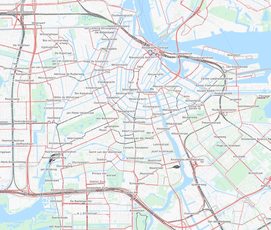 Bijlage D Kaarten met stationstructuur van de vier onderzochte steden Kaart 1a: Amsterdam