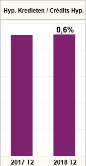 Het is geleden van het 2 de trimester van 2016 dat er zoveel woningkredieten afgesloten werden. Ook bij de andere kredieten wordt een gelijkaardige groei vastgesteld (+3,8%).