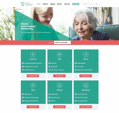 VOOR U GEZIEN Website Vlaams Expertisepunt Mantelzorg online Vanaf 16 maart kan je terecht op www.expertisepuntmantelzorg.be.