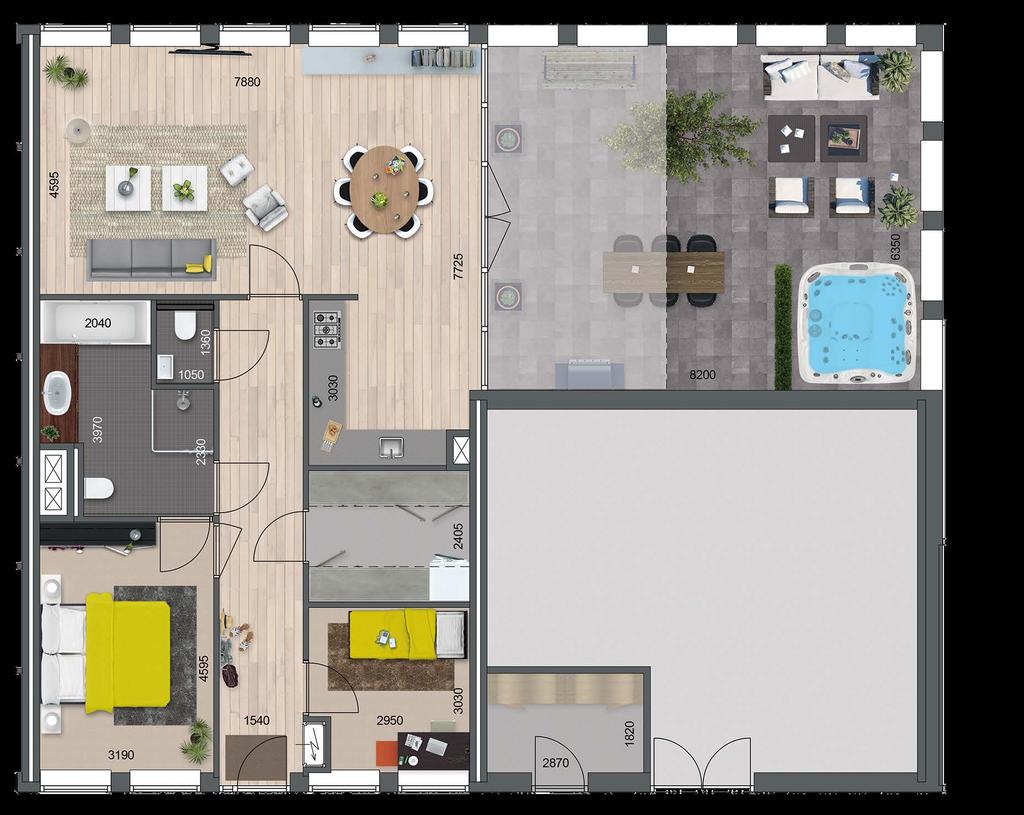 Mipatio - plattegrond Roof Top appartement met dakterras 7 Uniek Voor de echte buiten - genieters hebben we een uniek appartement.