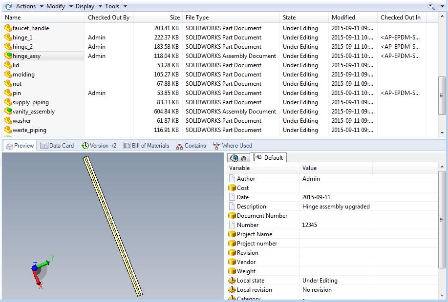 SOLIDWORKS PDM Standard PDM Standard PDM Professional Inhoud: Dezelfde User