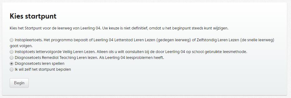 coördinatoraccount. Hier bepaalt u de startpositie voor de leerling. Vervolgens gaat de leerling zelf aan de slag. Ga naar www.letterstad.