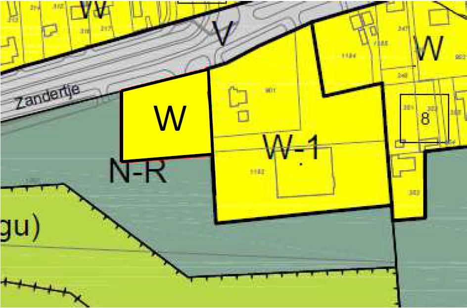 3. Planwijziging Met dit wijzigingsplan wordt de bestemming van het perceel aan Zandertje 17 van Natuur-Recreatie gewijzigd in "Wonen", een en ander zoals op bijgevoegde verbeelding is aangegeven.