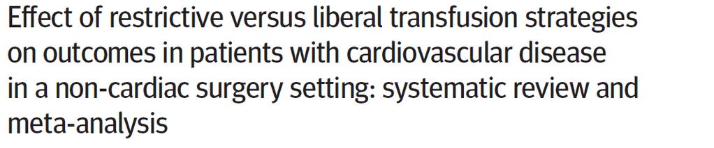 2) Cardiovasculair belaste patiënten (niet-chirurgische setting) Docherty et al.
