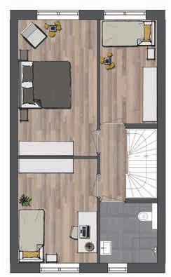 GRANDEUR TUSSENWONING verdieping basis afmeting (kavel 103 t/m 107 & 110 t/m 114) GRANDEUR TUSSENWONING zolder basis afmeting (kavel 103 t/m 107 & 110 t/m 114) 10140 mm 10140 mm 5700 mm 5700 mm Deze