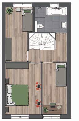 GRANDEUR HOEKWONING verdieping basis afmeting met optioneel ligbad (kavel 108 en 109) GRANDEUR HOEKWONING zolder basis afmeting (kavel 108 en 109) Kies optioneel voor een heerlijk ligbad!