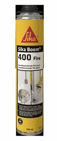 BRANDWERENDHEID VAN VOEGEN MET Sika Boom -400 Fire BRANDWERENDHEID VAN SikaBoom -400 Fire, GETEST VOLGENS EN 1366-4 EN GECLASSIFICEERD VOLGENS EN 13501-2 Sika Boom -400 Fire Aanbrenging met pistool