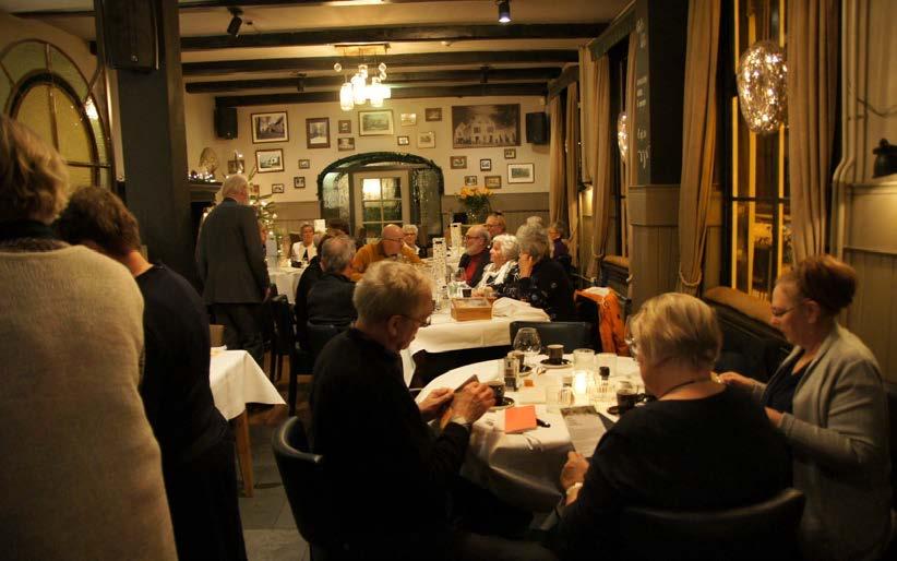 TERUGBLIK KERSTDINER Het was erg gezellig tijdens het sfeervolle diner in Greenfields in Baarn op 12