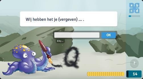 Er zijn ook opgaven waarbij kinderen het juiste aanwijzende voornaamwoord (die/dat/deze/dit) of lidwoord moeten invullen. Een voorbeeldopgave: Eén riem. Vijf.