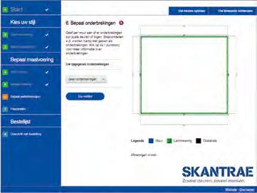 116 Lambrisering Rekentool LAMBRISERING BESTELLEN Lambrisering bestellen is bij Skantrae heel eenvoudig met de speciale rekentool. In zeven simpele stappen berekent u de benodigde onderdelen.