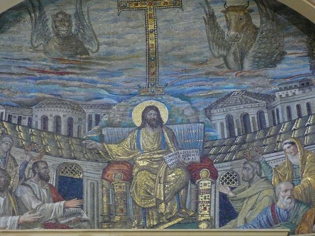 Christus Pantocrator in een Romeinse Mozaïek