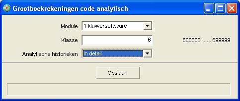 Na het aanmaken van de module moet u de grootboekrekeningen die analytisch uitgesplitst moeten