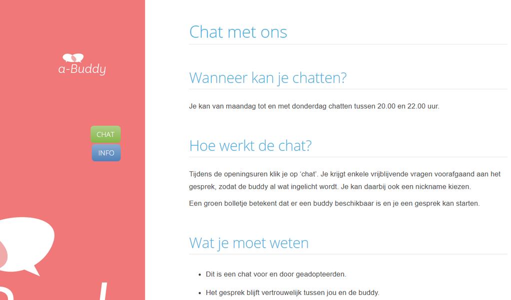 Enkele inspirerende voorbeelden chat NAOMI Cliëntgerichte website Duidelijke links Cliënt kiest