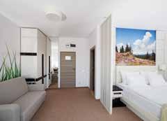 Het Junior appartement met een oppervlakte van 30m² bestaat uit een salon, een slaapkamer met groot