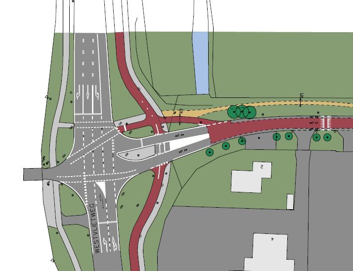 Het Schrepelpad zal worden ingericht als fietsstraat. Dit betekent dat de straat wordt voorzien van een rode asfaltloper van 3,5 meter breed.