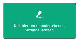 Om uw handtekening te zetten klikt u op het groene vlak met de tekst Klik hier om te ondertekenen, (uw naam). In het kader dat verschijnt, kunt u met uw muis uw handtekening zetten.