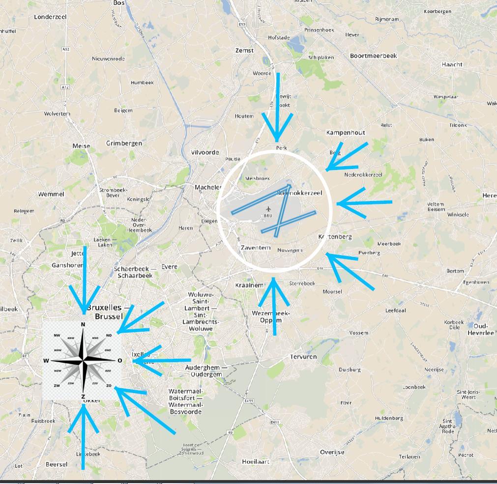 Overschrijding van rugwindlimiet op banen 25R/L -> OPSTIJGINGEN 07 -> Overschrijding van