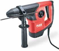 www.flex-tools.com Boorhamer FHE 2-22 SDS-plus Robuuste behuizing Krachtige 710 Watt motor Onbelast toerental 0-1400/min Onbelast slagtal 0-4300/min Rechts-linksloop Max.