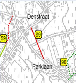 Praktijkvoorbeeld 1 weg 89 Praktijkvoorbeeld 2 weg 50 Foto 89-01 Foto 89-02 Beschrijving: weg verbindt Denstraat