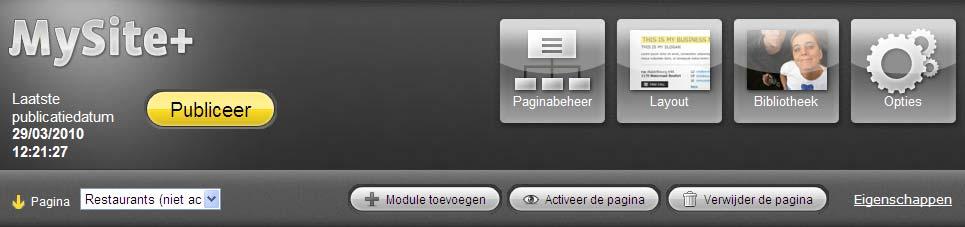 Wenst u de niet actieve pagina terug te activeren, klik dan op Activeer de pagina.