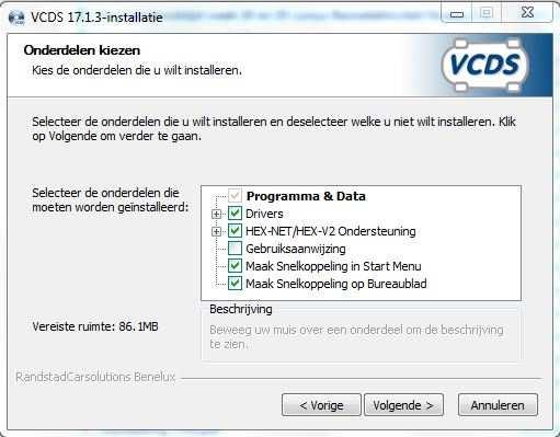 Om met de Nederlandstalige software te werken moet U de software op een PC Windows (7, 8 of 10) installeren.